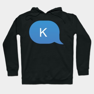 K Blue Text Message Hoodie